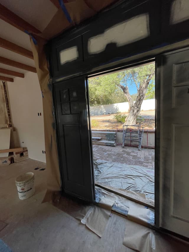 FRONT DOOR PAINTED ON PLACE